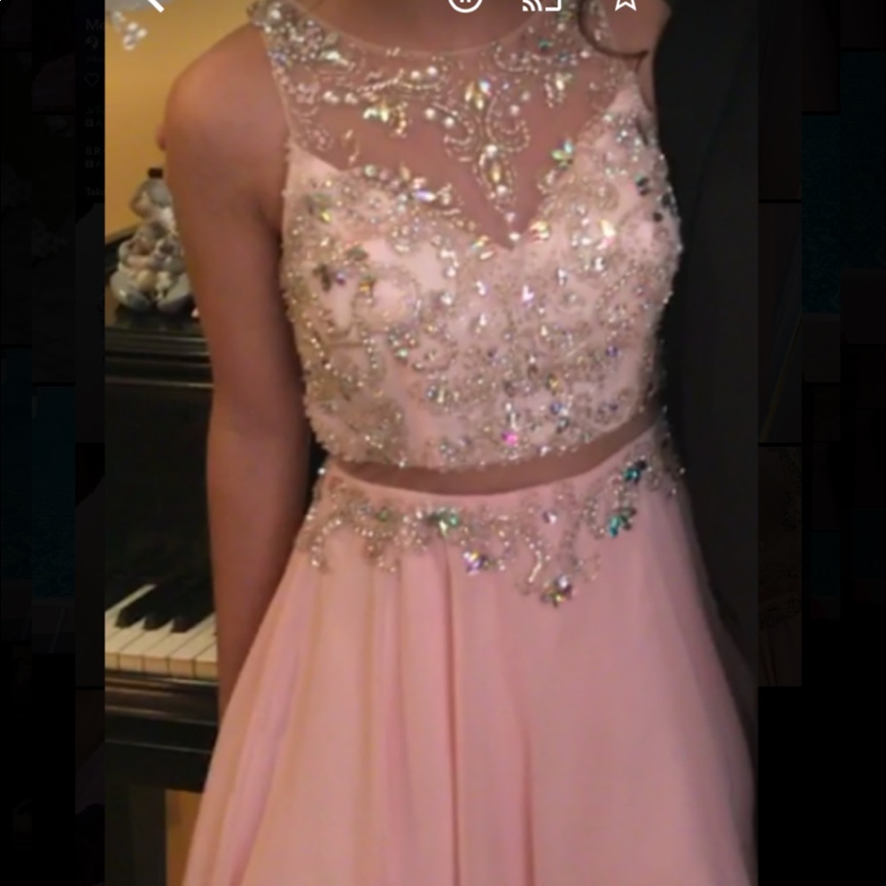 Formal dress. Sparkling pink Cocktails semi formal